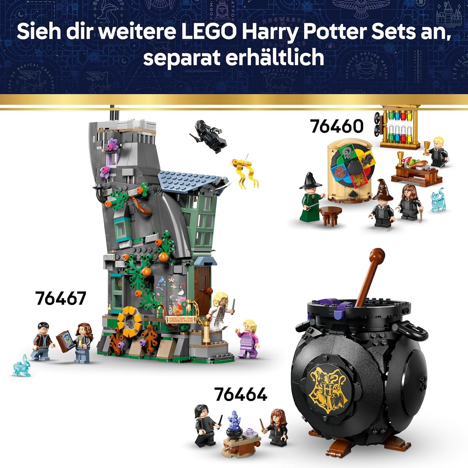 LEGO Harry Potter Schloss Hogwart: Krankenflügel - zestaw do samodzielnego montażu z 7 minifigurkami - Modellbau mit Hermine und Ron Figuran - Kreatives Geschenk für Mädchen, Jungen und Fans ab 9 Jahren - 76463