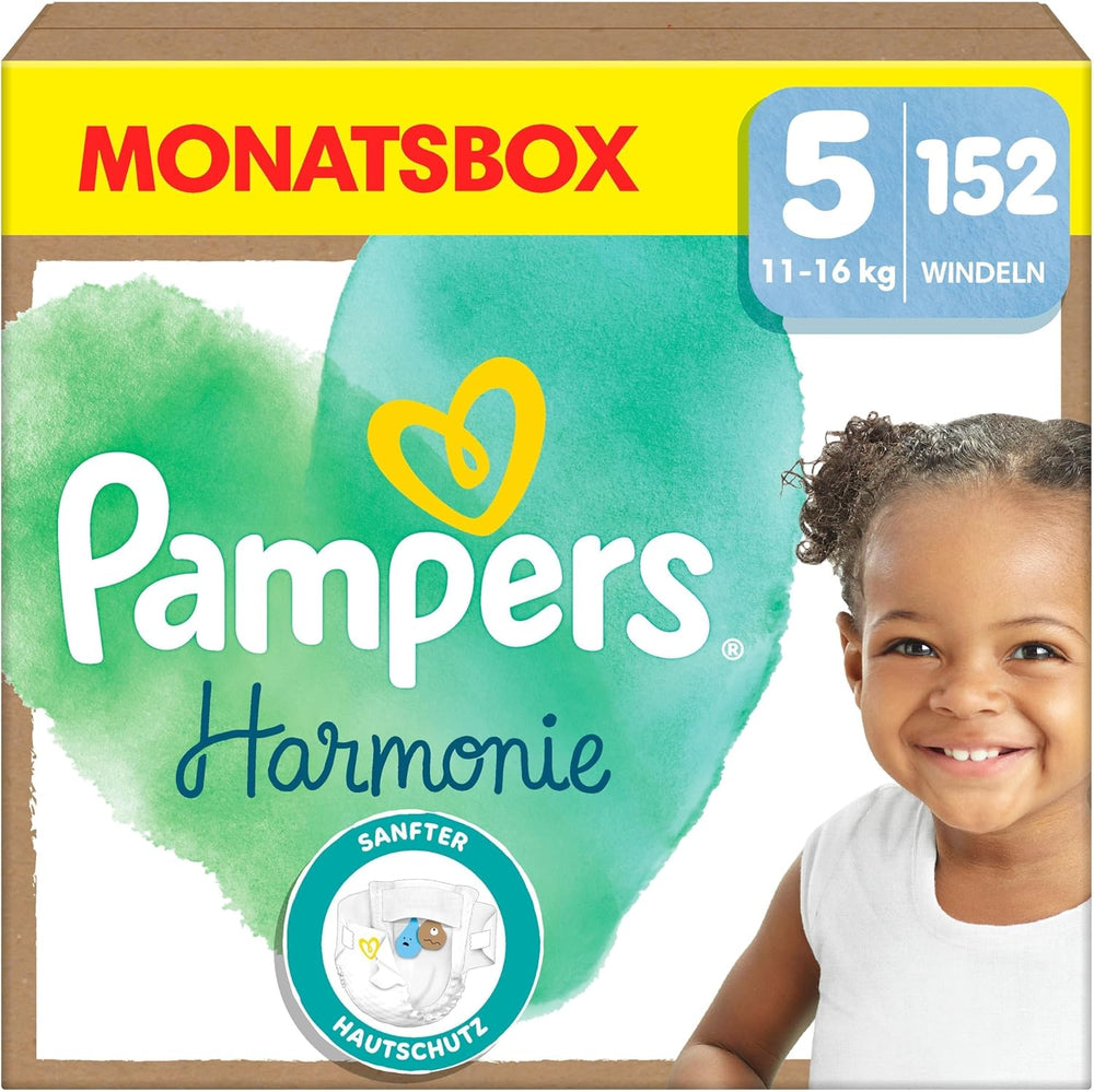 Pieluchy Pampers Harmony Rozmiar 4, 174 pieluszki, 9kg-14kg, Delikatna ochrona skóry ze 100% ochroną Pampers