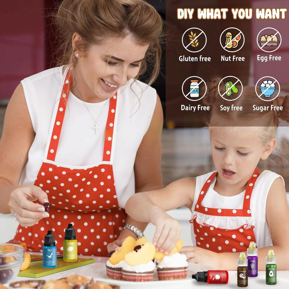 Skoncentrowane płynne barwniki spożywcze do ciast Naty Shop