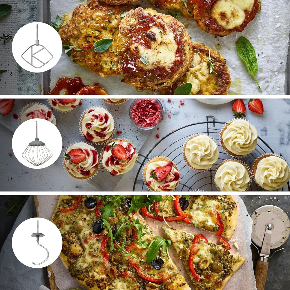 Kenwood Prospero+ KHC29A.R0SI Küchenmaschine, 4,3 L Edelstahlschüssel, Inkl. 10-Teiligem Zubehör-Set Mit Fleischwolf, Glas-Mixer, Zitruspresse, Entsafter Und Mehr, Inkl. Easyweigh Waage, 1000W, Silber Mama si Copilul Naty Shop