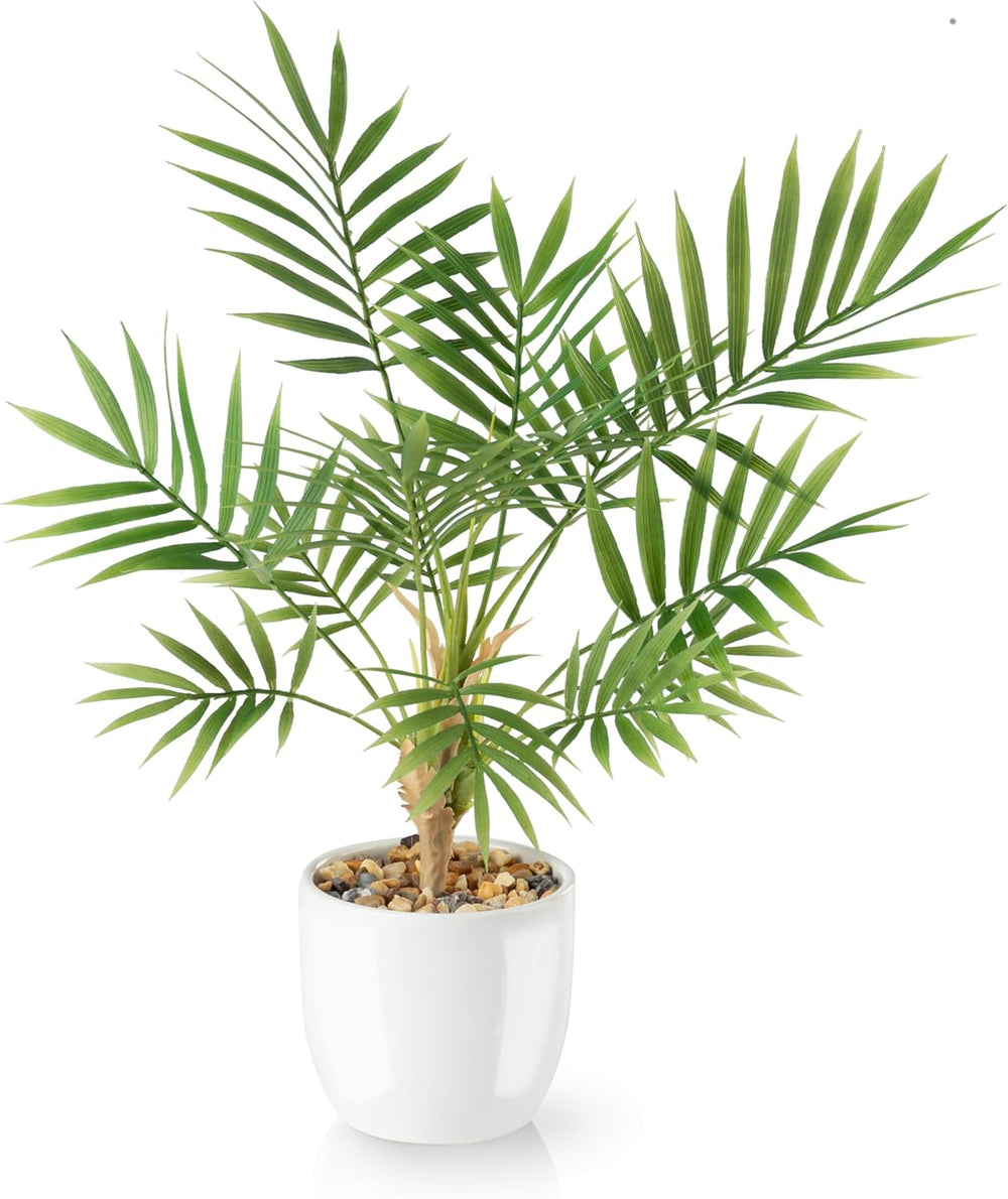 PASCH® 4Er Set Tropische Kunstpflanzen Wie Echt (35Cm) in Weißen Keramiktöpfen: U.A. Monstera Künstlich & Areca Kunstpalme | Künstliche Pflanzen Im Topf | Fake Plant | Kunstblumen Im Topf