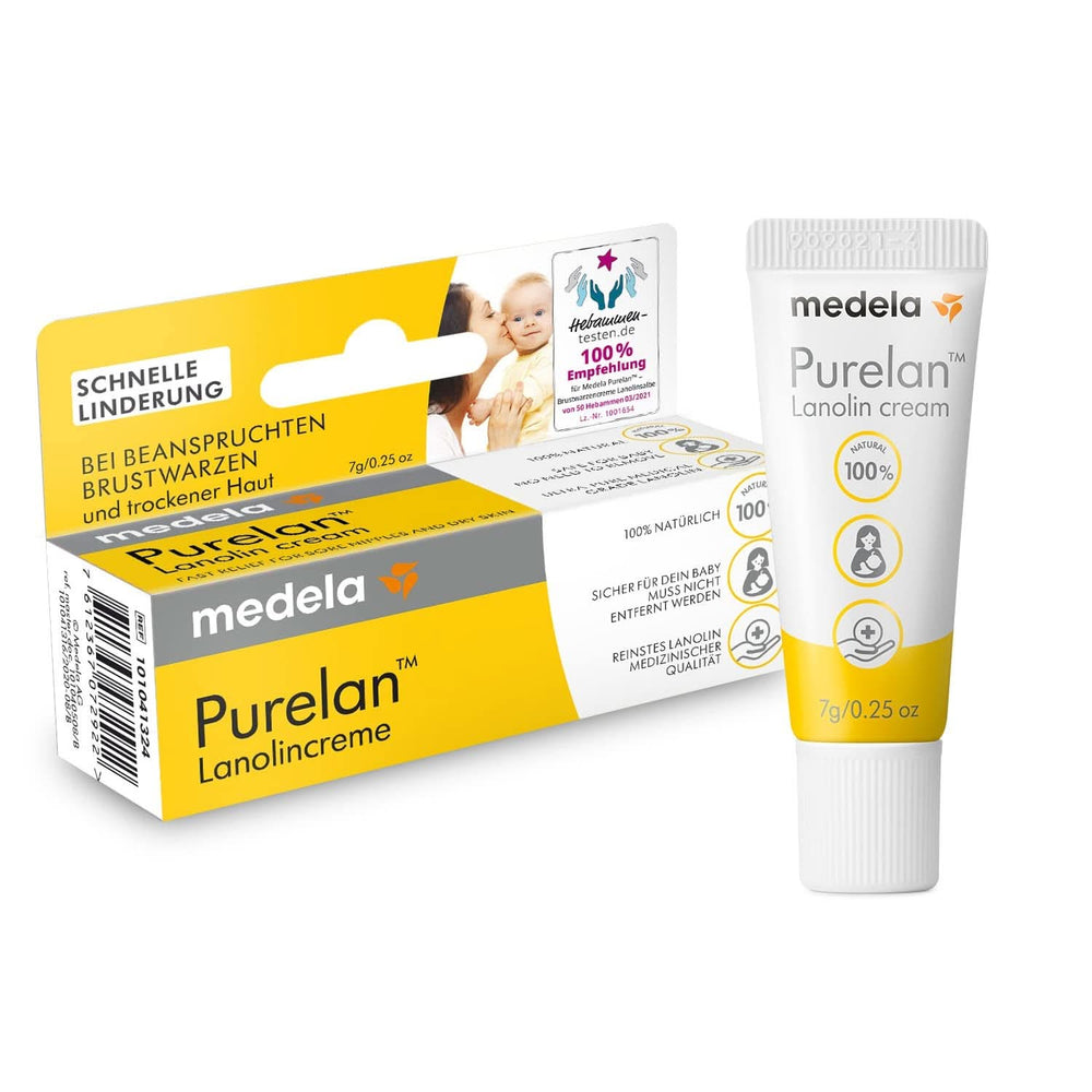 Medela Purelan 37 G Lanolincreme – Schnelle Hilfe Bei Beanspruchten Brustwarzen Und Trockener Haut – 100 % Natürlich, Hypoallergen, Dermatologisch Getestet Und Frei Von Duftstoffen Akcesoria Żywność i karmienie piersią Bebe Naty Shop Brustwarzencreme 7G