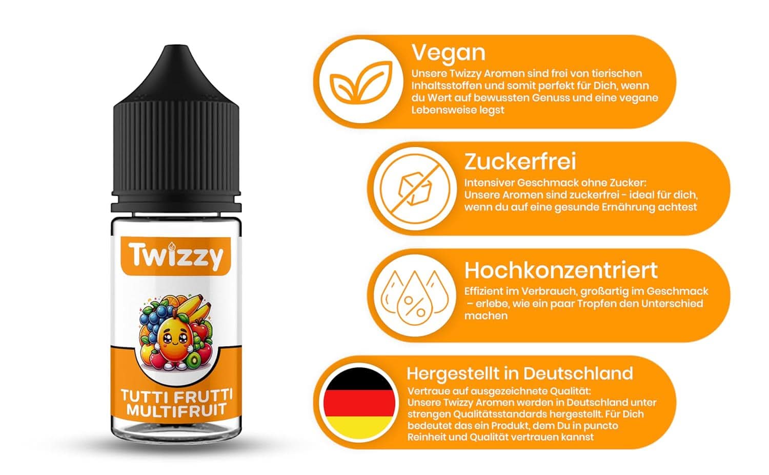 Twizzy Skoncentrowany aromat Tutti Frutti, 30 ml Aromas Naty Shop