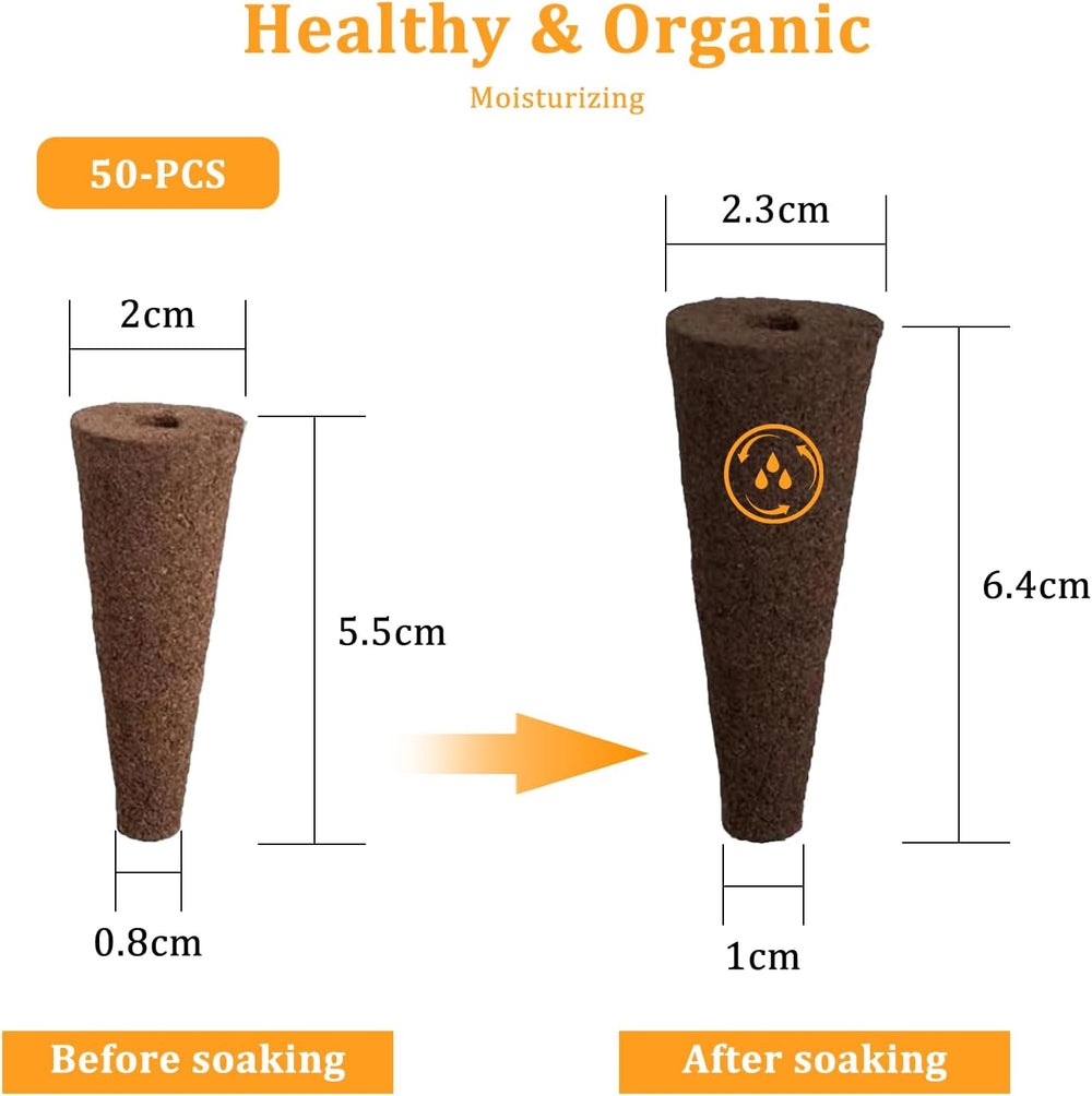 50 gąbek do uprawy hydroponicznej, gąbki do sadzonek hydroponicznych, gąbki do uprawy korzeni, odpowiednie do różnych rodzajów pąków, takich jak pomidor, truskawka, mięta