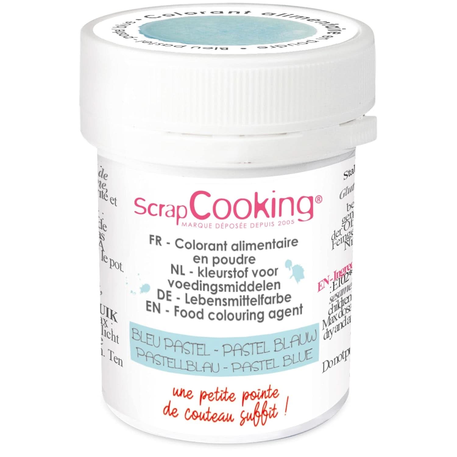 Scrapcooking, barwnik spożywczy w proszku, pastelowy błękit, 5 gramów Naty Shop