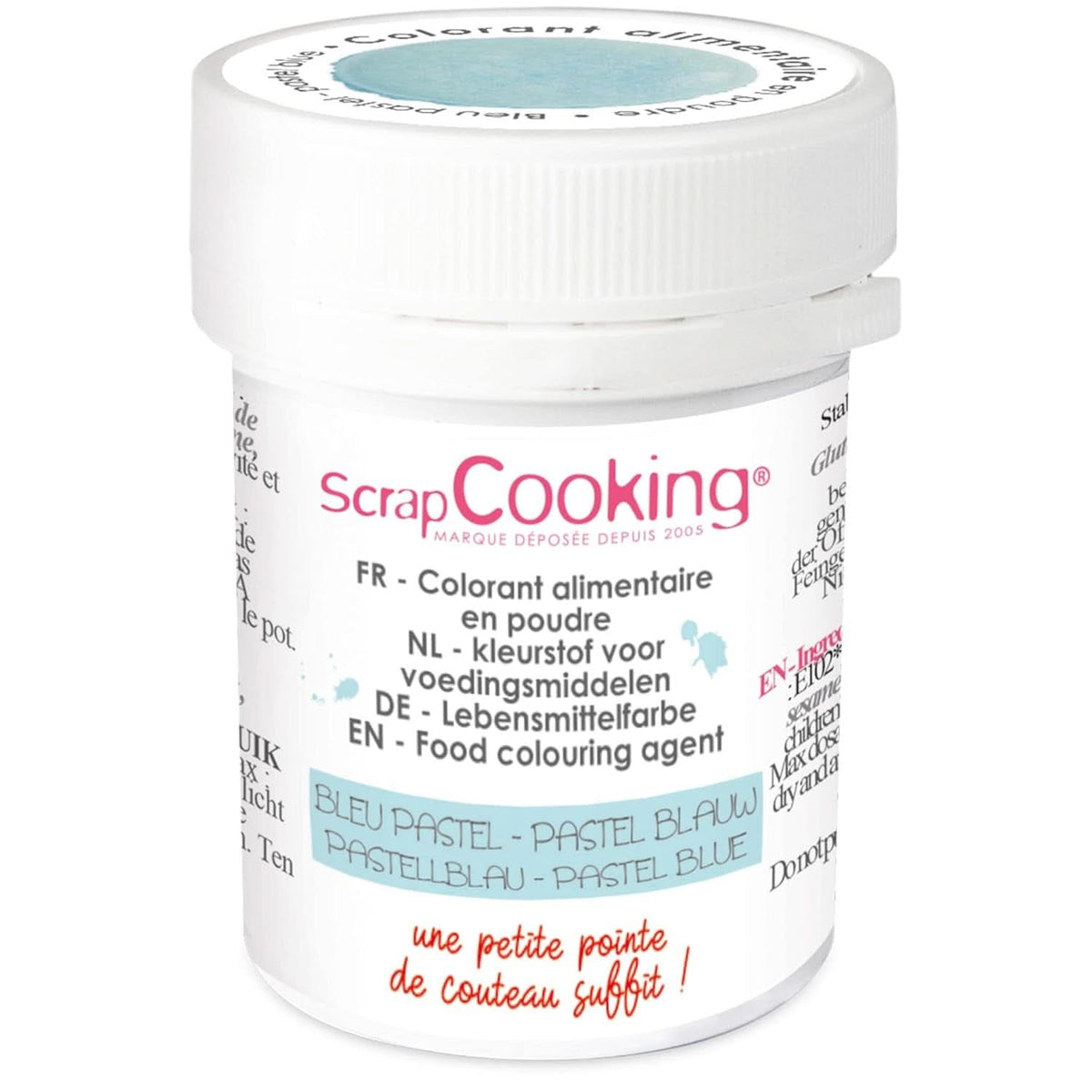 Scrapcooking, barwnik spożywczy w proszku, pastelowy błękit, 5 gramów Naty Shop