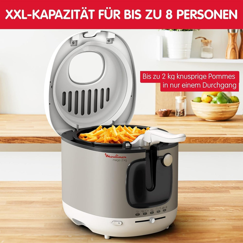 Frytownica AM4800 Mega 2Kg, frytkownica olejowa, filtr zapachów, 1800 W AGD Naty Shop
