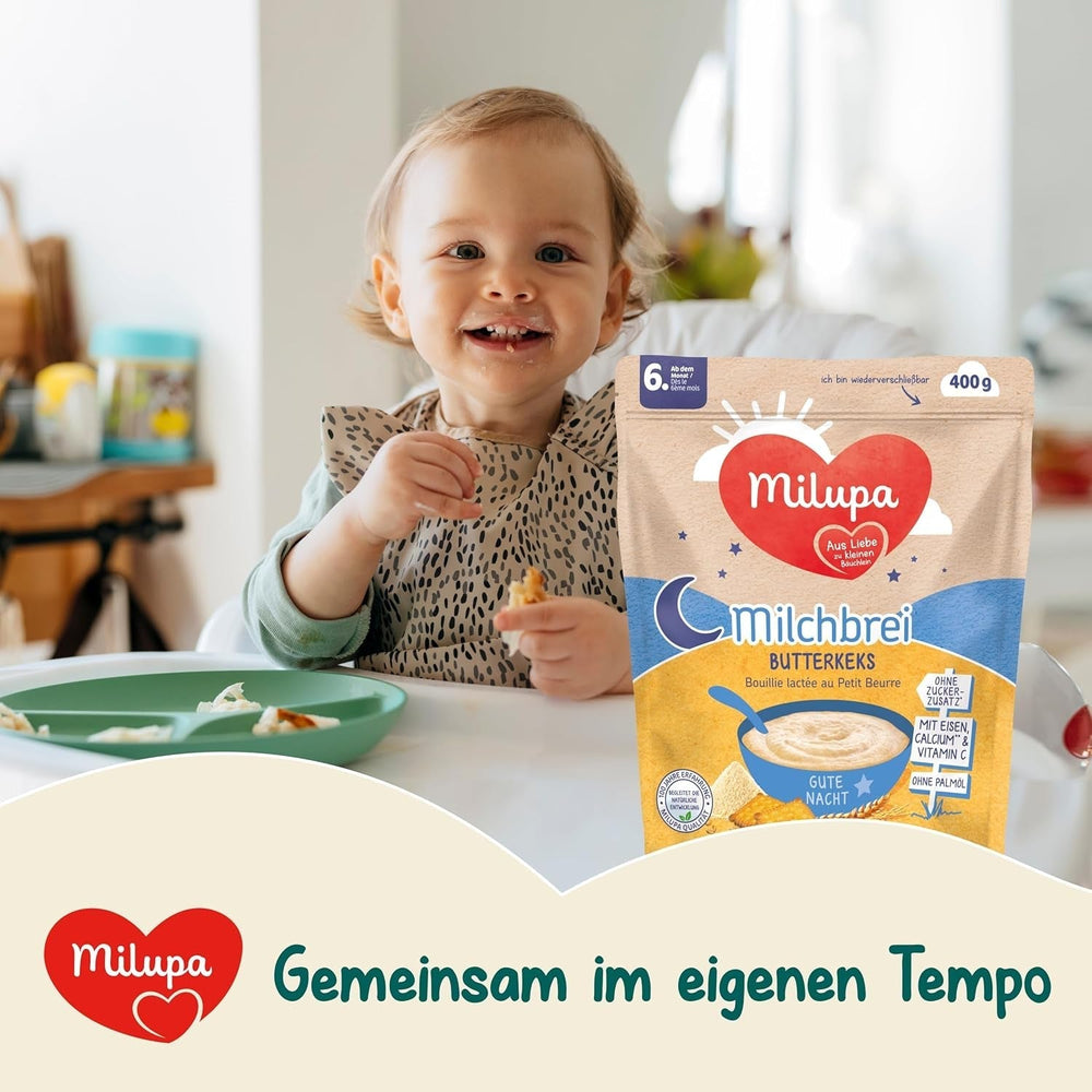 Milupa Milk Owsianka Butter Biscuit - Owsianka dla dzieci bez oleju palmowego Matka i Dziecko Naty Shop