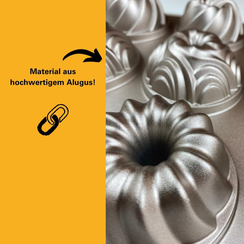 Birkmann, Contoura, Gugelhupfblech Violet, Backform Aus Aluguss, Mit Antihaftbeschichtung Und Rezept, 887077 Formy i blachy do pieczenia Naty Shop