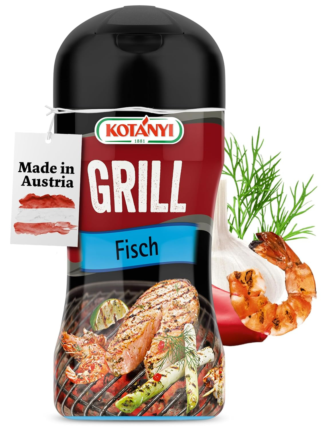 KOTÁNYI Grill Fisch Grillgewürz 80g - Gewürz für Fisch & Meeresfrüchte - Marynata für jede Fischart - Gewürzmischung zum Grillen - [Jetzt für die nächste Grillfeier bestellen!]
