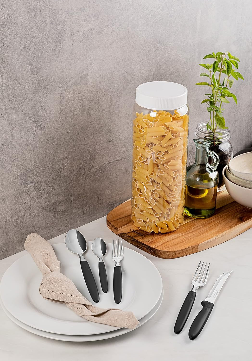 Tramontina Ipanema Zestaw sztućców dla 6 osób, zestaw 30 sztuk, stal nierdzewna Kitchen Naty Shop