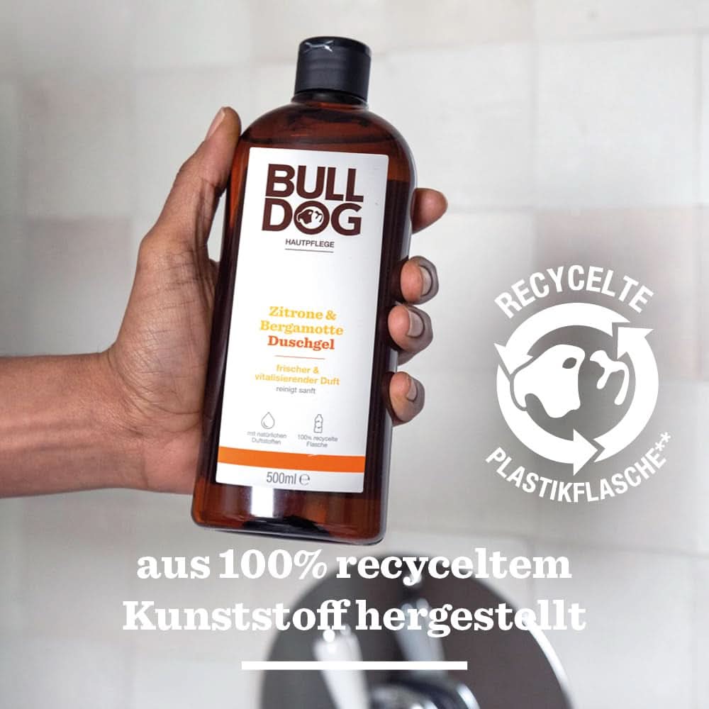 BULLDOG, Gel de duș pentru bărbați cu lămâie și bergamotă, 500 ml Duș și baie Naty Shop