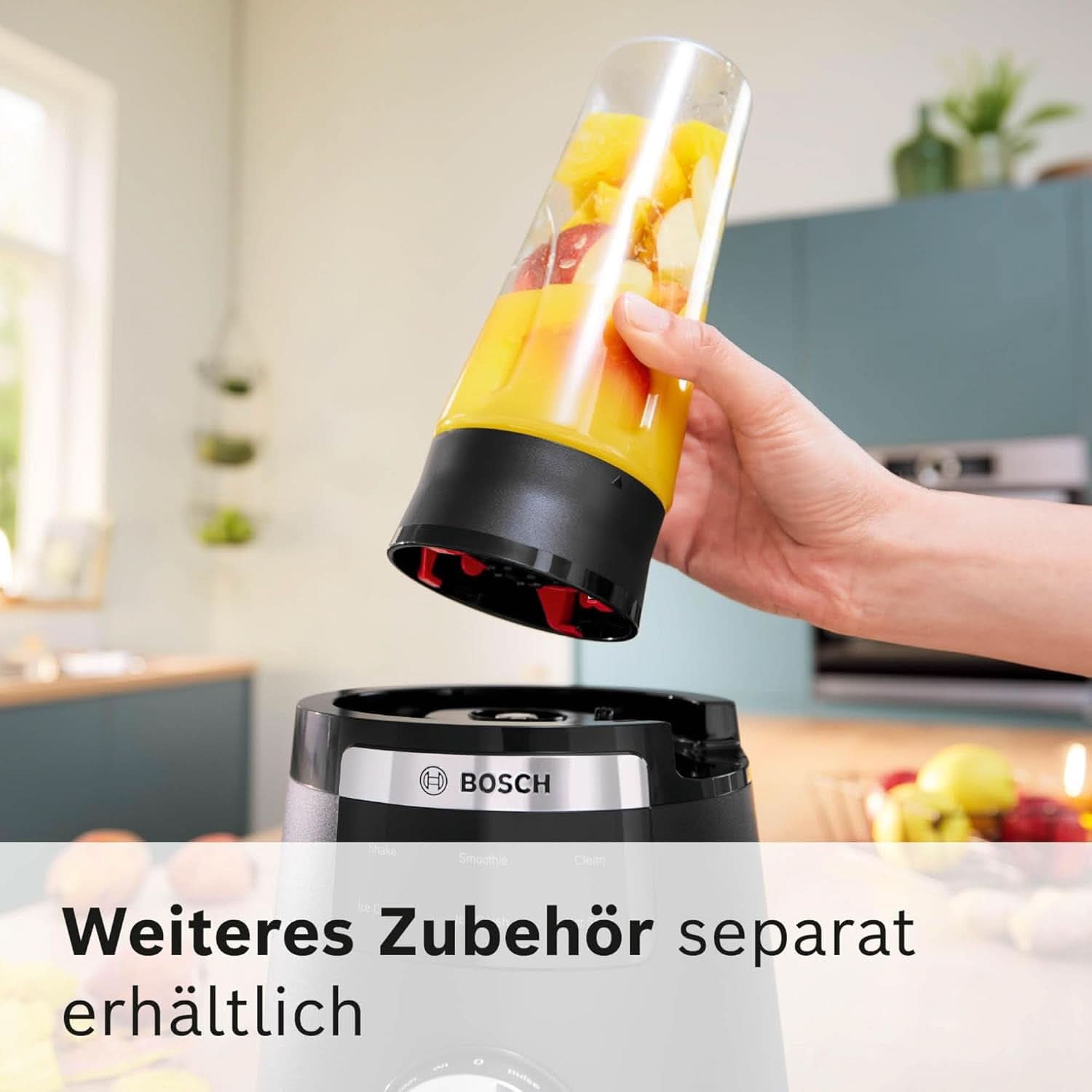 Mikser stojący szybkoobrotowy Vitapower Serie 6 MMBD665B1, 45 000 obr./min, 6 programów Inkl Heiße Suppe & Reinigung, 2 l Mixbehälter, Stopfer, Spülmaschinenfeste Teile, Made in Europe, 1800 W, Schwarz Kitchen Naty Shop