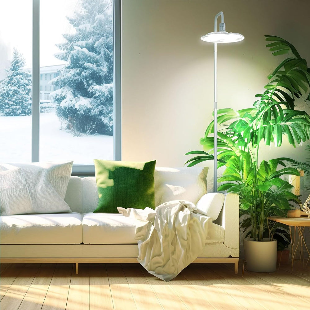 Lampa LED do roślin SANSI Full Spectrum 125 W Możliwość przyciemniania światła z pilotem do wzrostu roślin Regulowana wysokość 120-180 cm Timer 4/8/12 godzin 4 poziomy jasności