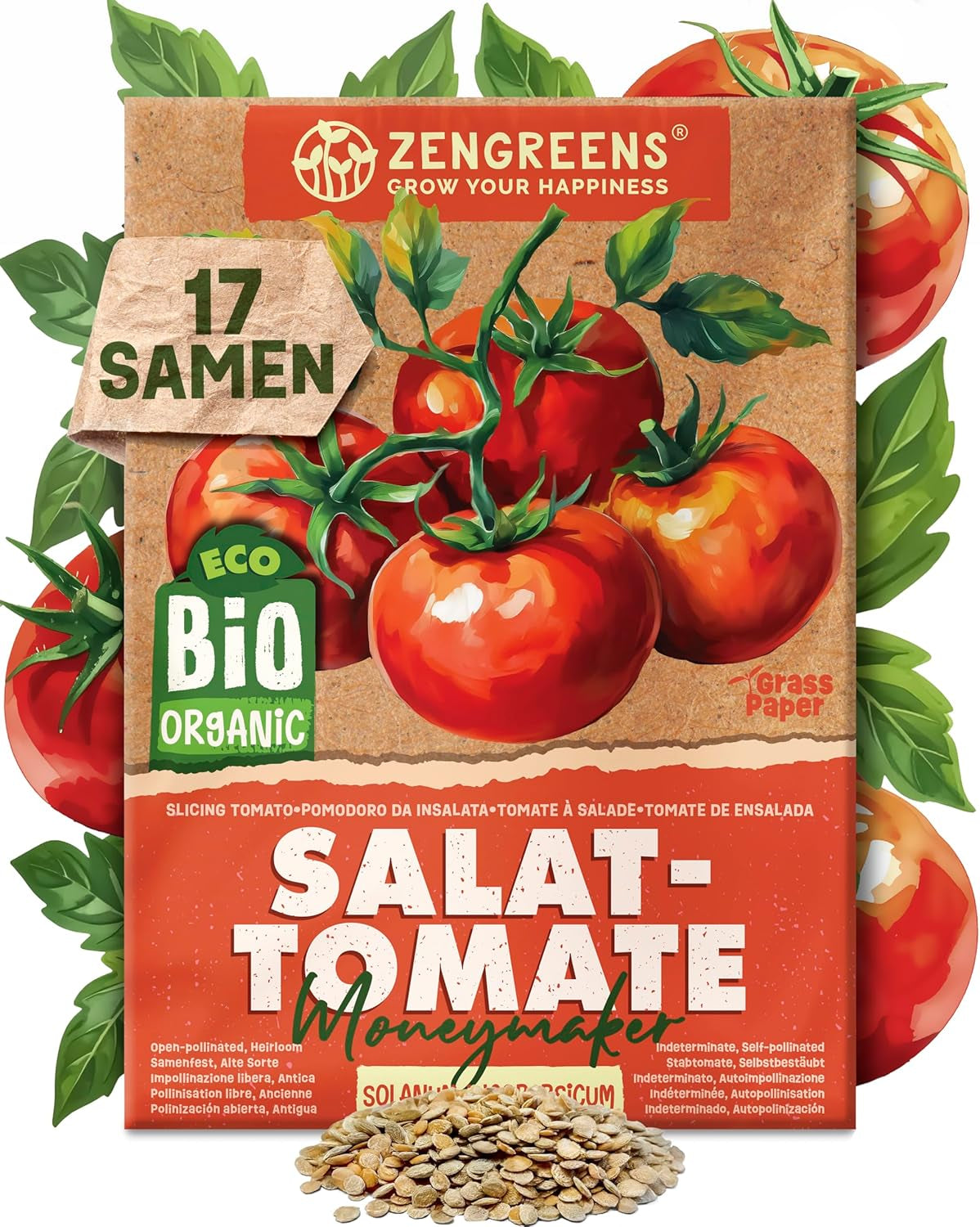 Organiczne nasiona pomidorów w zestawie 10 - 10 nasion pomidorów do łatwej uprawy w ogrodzie, na balkonie lub na podwyższeniu - Nasiona roślin - Sadzonki