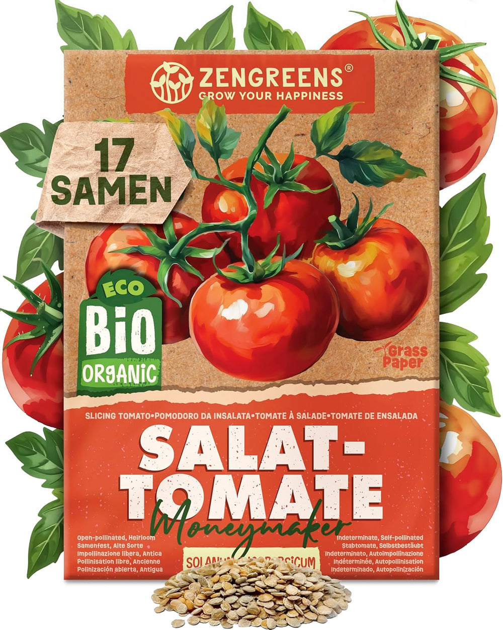 Organiczne nasiona pomidorów w zestawie 10 - 10 nasion pomidorów do łatwej uprawy w ogrodzie, na balkonie lub na podwyższeniu - Nasiona roślin - Sadzonki