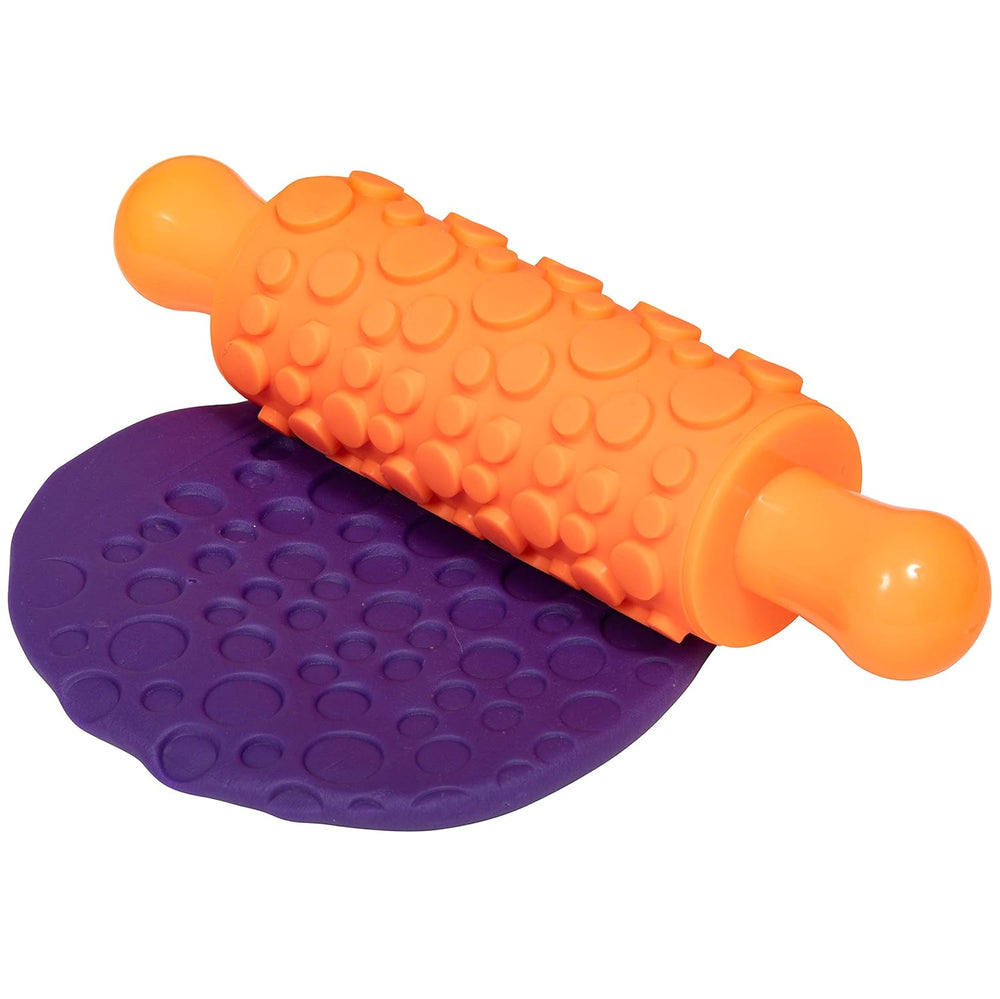 Mal- und Ton-Texturwalzen - 4er-Set - strukturalny Knetrollen für Kinder - Vielseitige Muster zum Basteln und Dekorieren