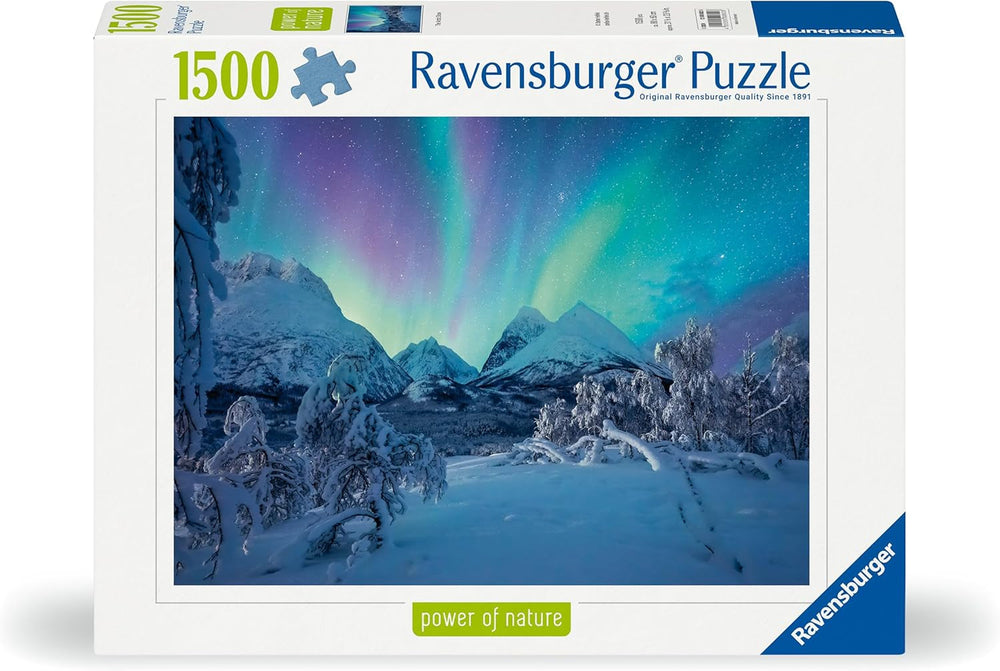 Ravensburger Puzzle 12000802 - Wenn Die Nordlichter Tanzen - 1500 piese puzzle jigsaw pentru adulți cu vârsta de peste 14 ani Puzzle Naty Shop