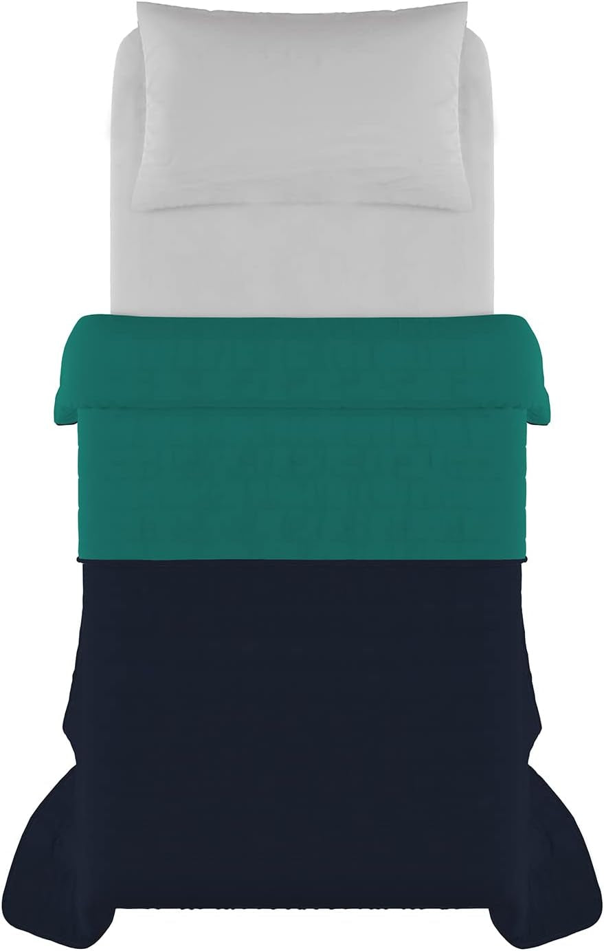 Włoska pościel Estivo łóżko pojedyncze, pościel, Aqua, 170 X 270 Cm Kołdry i kołdry Naty Shop