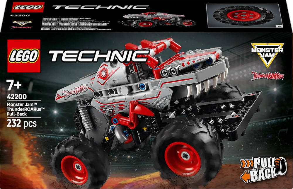 LEGO Technic Monster Jam Thunderroarus Wysuwana zabawka Monster Truck Zabawka do budowania dla dzieci Prezent dla chłopców i dziewcząt w wieku 7+ 42200 zestawów do budowania Besuche den LEGO-Store
