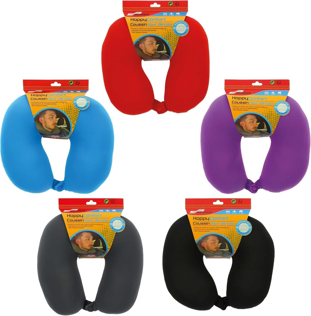 Pernă de călătorie Sumex pernă de gât pentru copii și adulți, în formă de U, ultra-moale, lavabilă, ideală pentru călătorii, roșu Perne calatorie Naty Shop