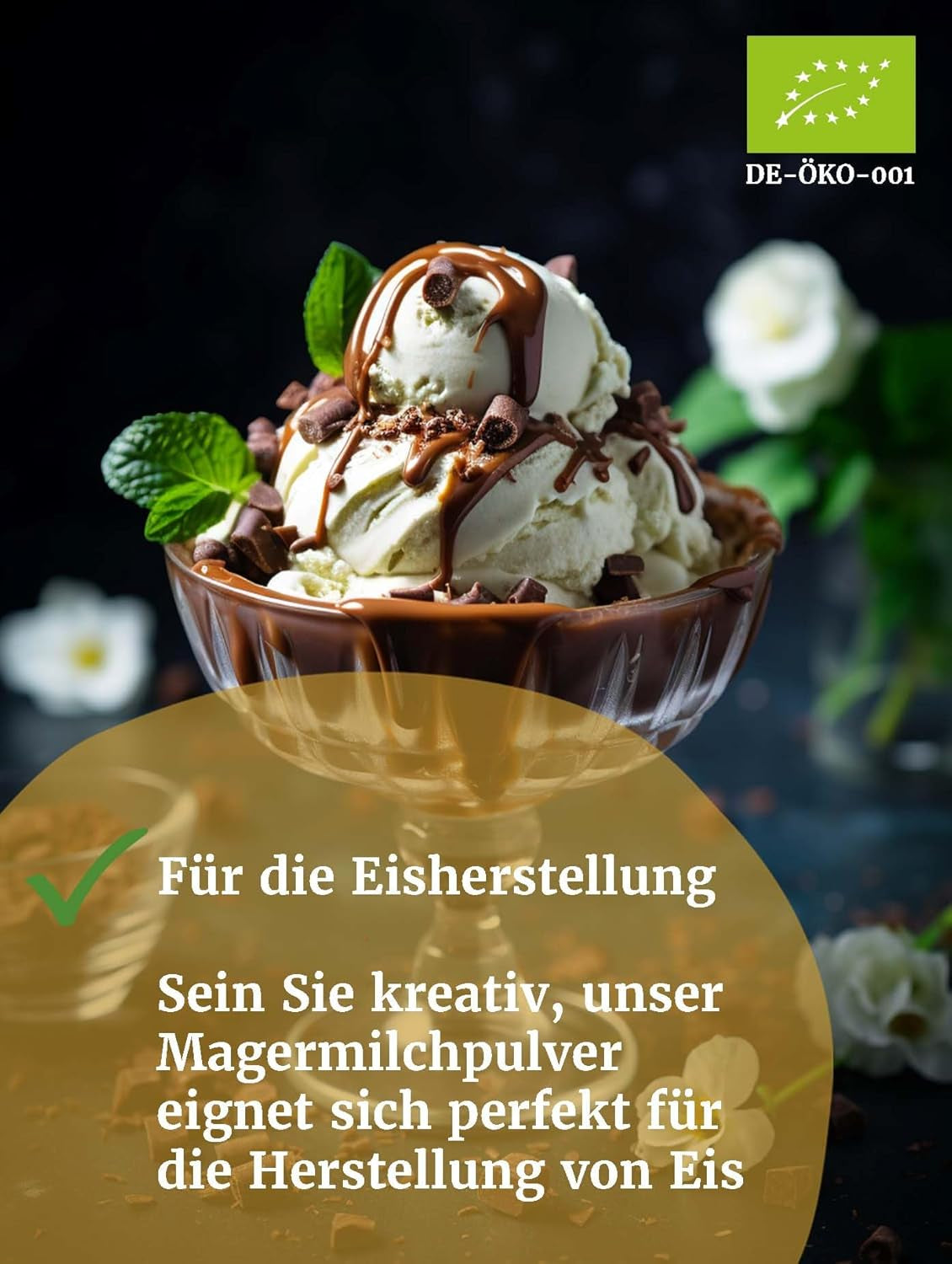 Bäckerei Spiegelhauer Bio Mager-Milchpulver 500 g Bio Milchpulver ohne Zusätze mleko w proszku I auch geeignet für Joghurt-Herstellung, Eis-Herstellung I Trockenmilchpulver, Beutel