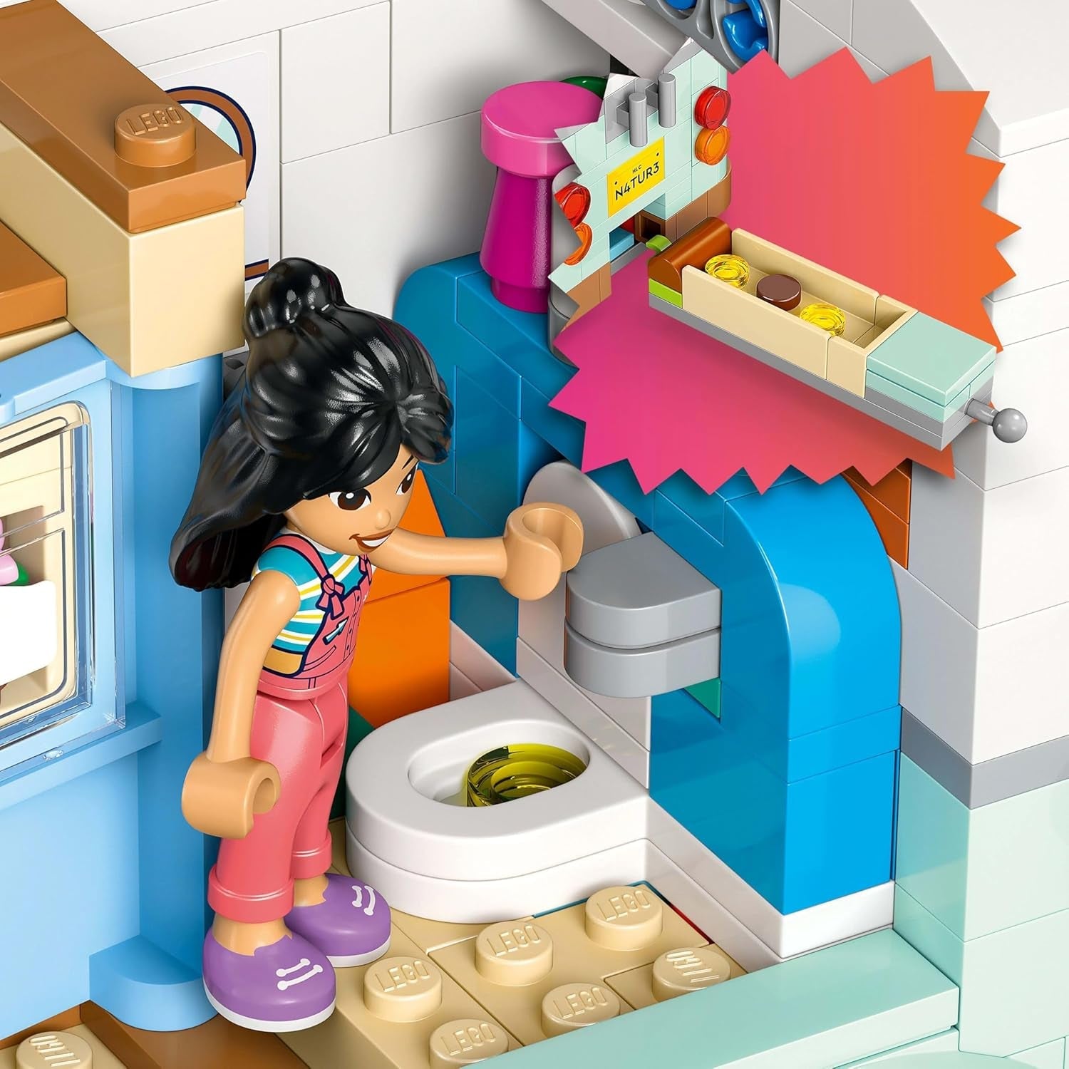 Przyczepa LEGO Friends, zestaw do budowania do odgrywania ról z przyczepą kempingową, prezent dla dziewczynek w wieku od 7 lat, kreatywny zestaw z 3 minifigurkami i figurką zwierzątka fretki 42663 Zestawy do budowania Besuche den LEGO-Store