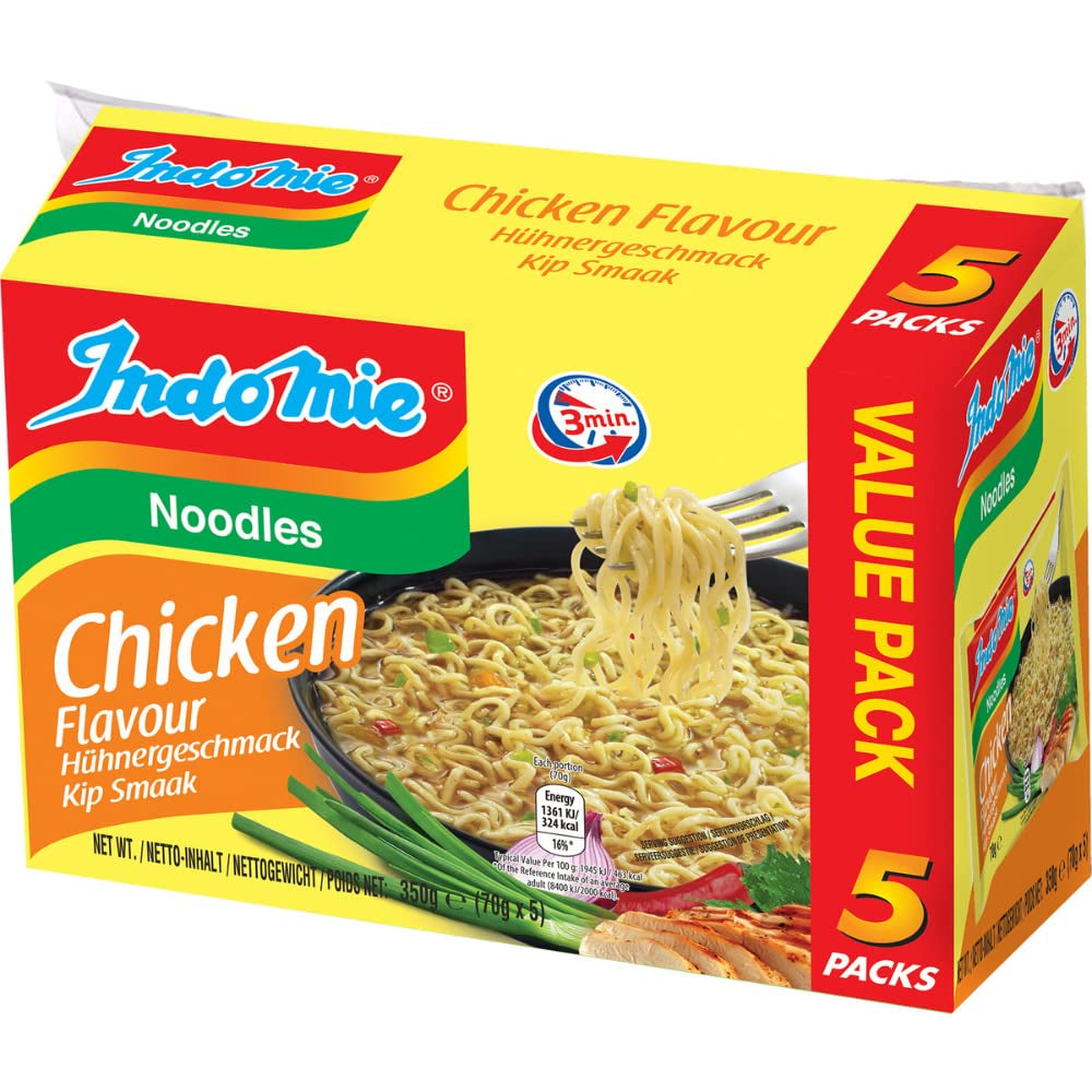 INDOMIE - Makaron błyskawiczny z krewetkami, opakowanie 5 szt. - (1 x 5 x 70 g)