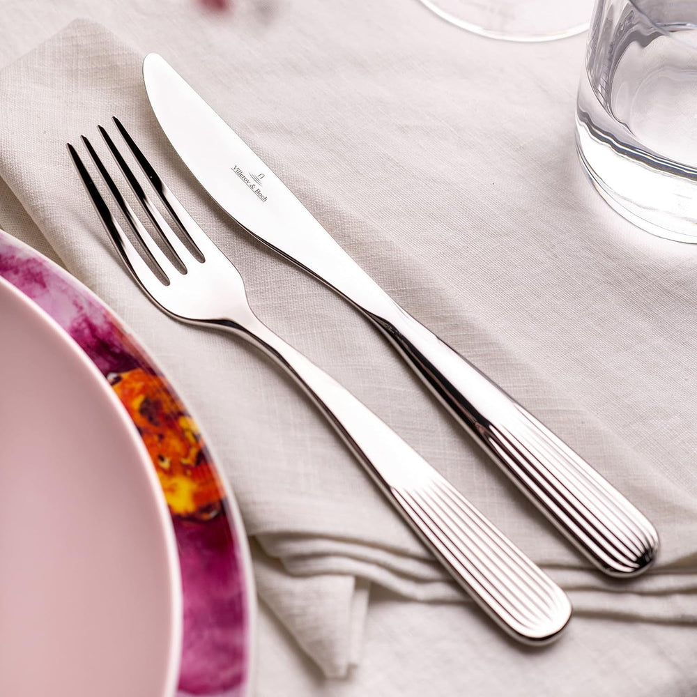 Villeroy & Boch - Set tacâmuri Rose Garden 24 piese, otel inoxidabil Bucatarie Naty Shop