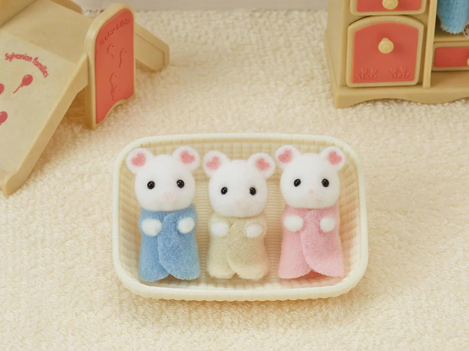 Sylvanian Families L5337 Trojaczki Marshmallow Mouse - Figurki z domku dla lalek Naty Shop Dolls
