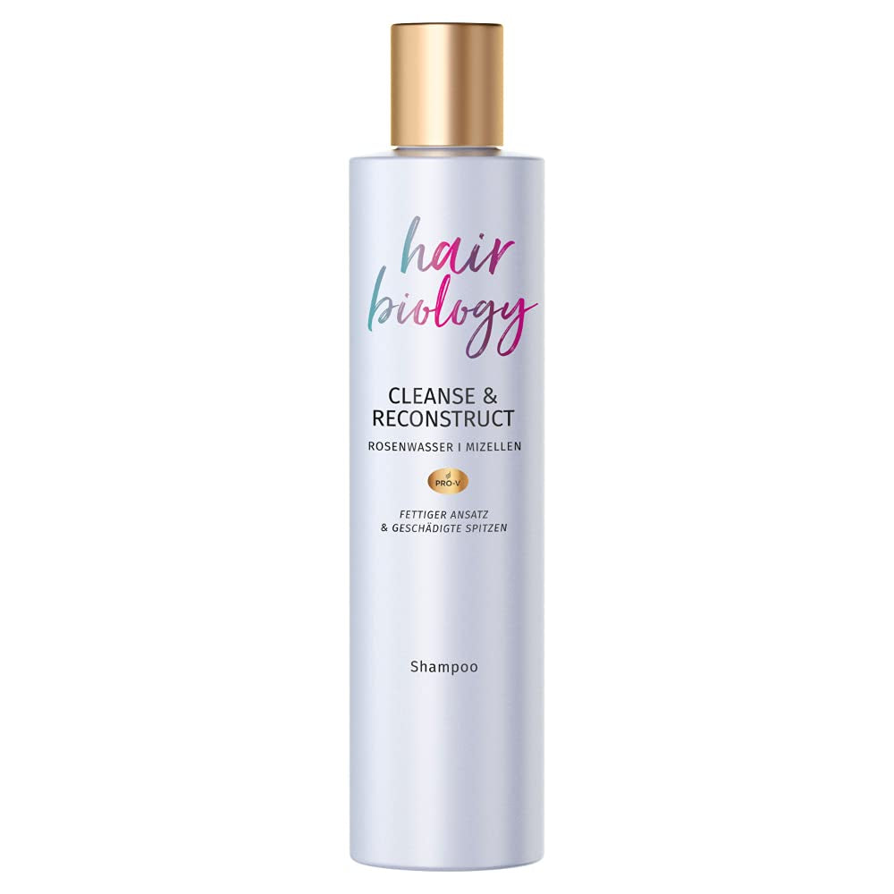 Hair Biology Szampon Oczyszczający i Rekonstruujący, Do przetłuszczających się cebulek i zniszczonych końcówek, 250 ml Prysznic i kąpiel Naty Shop