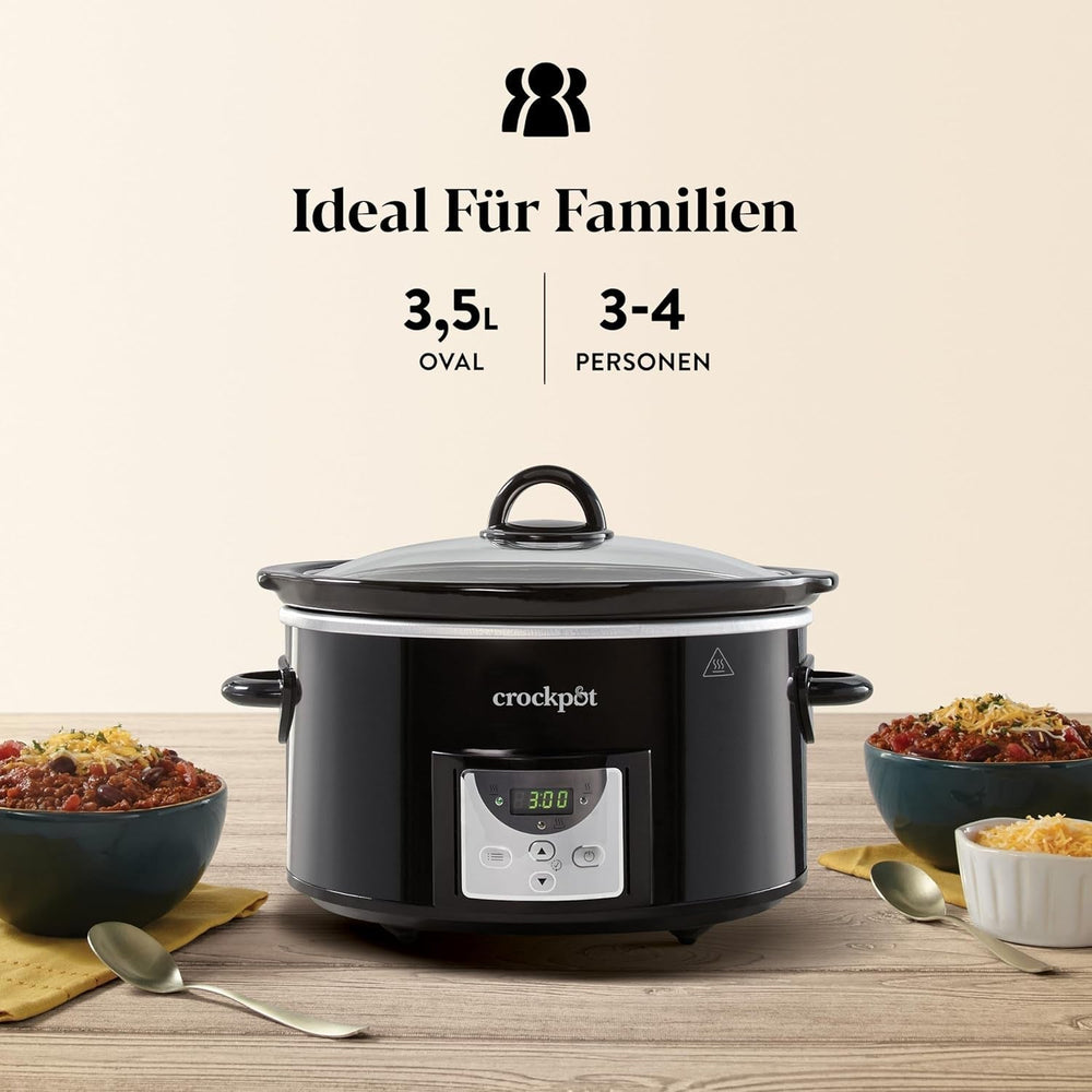 Cyfrowa wolnowar Crockpot, 3,5 L (3 do 4 osób), Wolnowar CSC113X Naty Shop