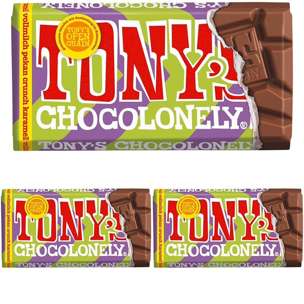 Tony's Chocolonely - Ciemna czekolada z migdałami i solą morską 90g