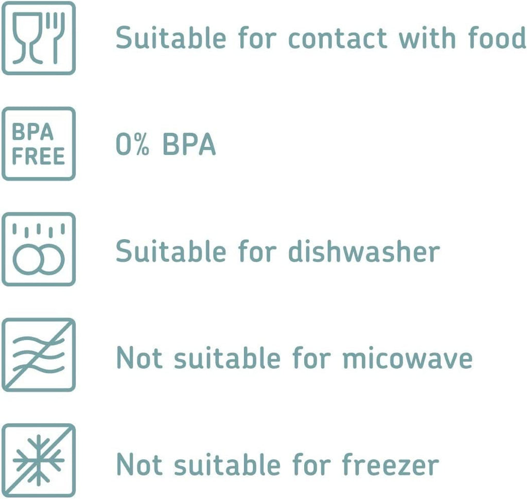 Mepal set de 6 borcane de depozitare cu capace - Recipiente dreptunghiulare pentru alimente - Organizator de bucătărie din plastic - Recipiente de depozitare etanșe - 2x 2000 ml, 2x 1000 ml, 1x 1500 ml & 1x 425 ml - Alb Cutii depozitare alimente Naty Shop