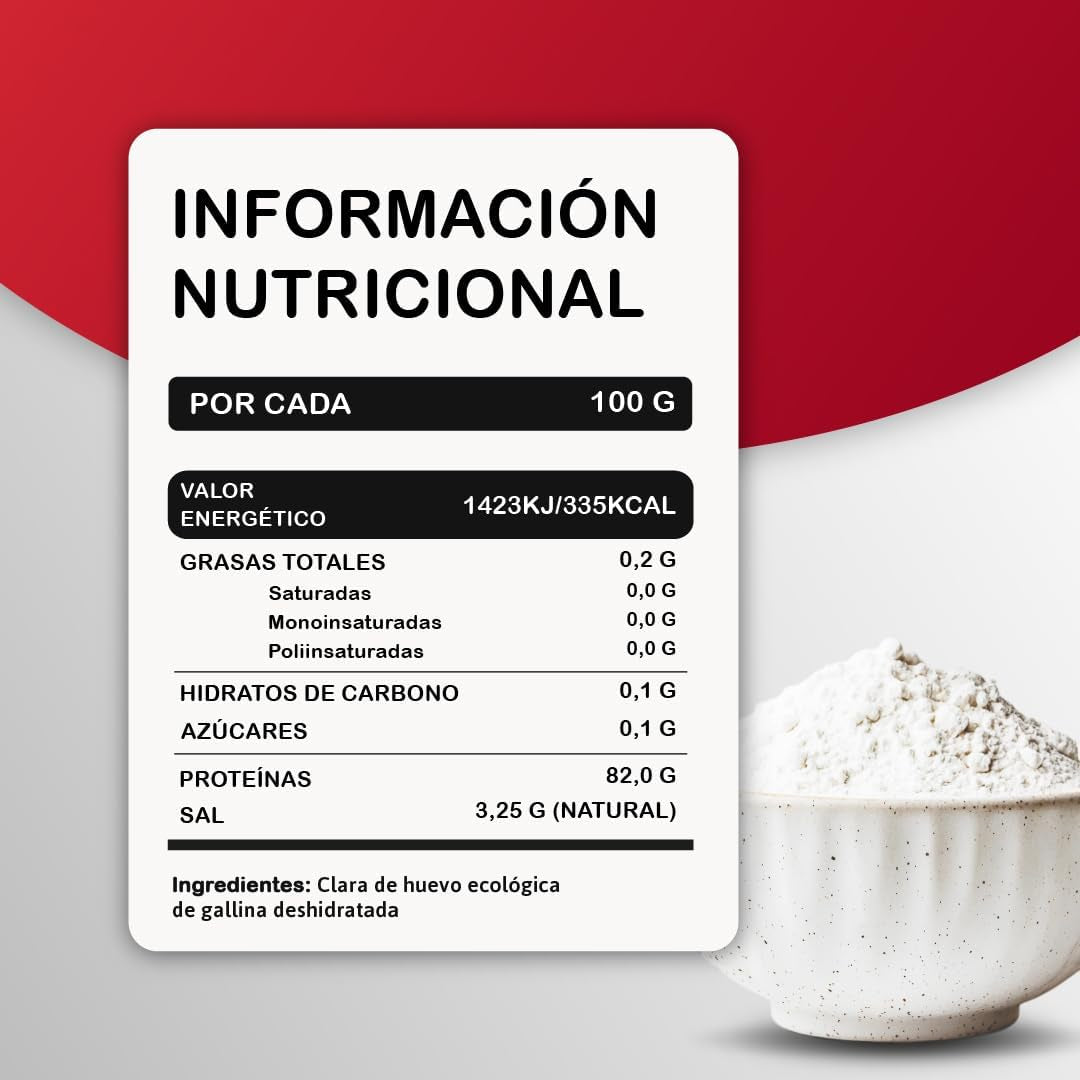 Eiklarpulver (350g) | Getrocknetes Eiklar Pulver | Eialbumin für Backen & Kochen | Ohne Zusatztoffe | Opakowanie typu zip-bag niezawierające laktozy