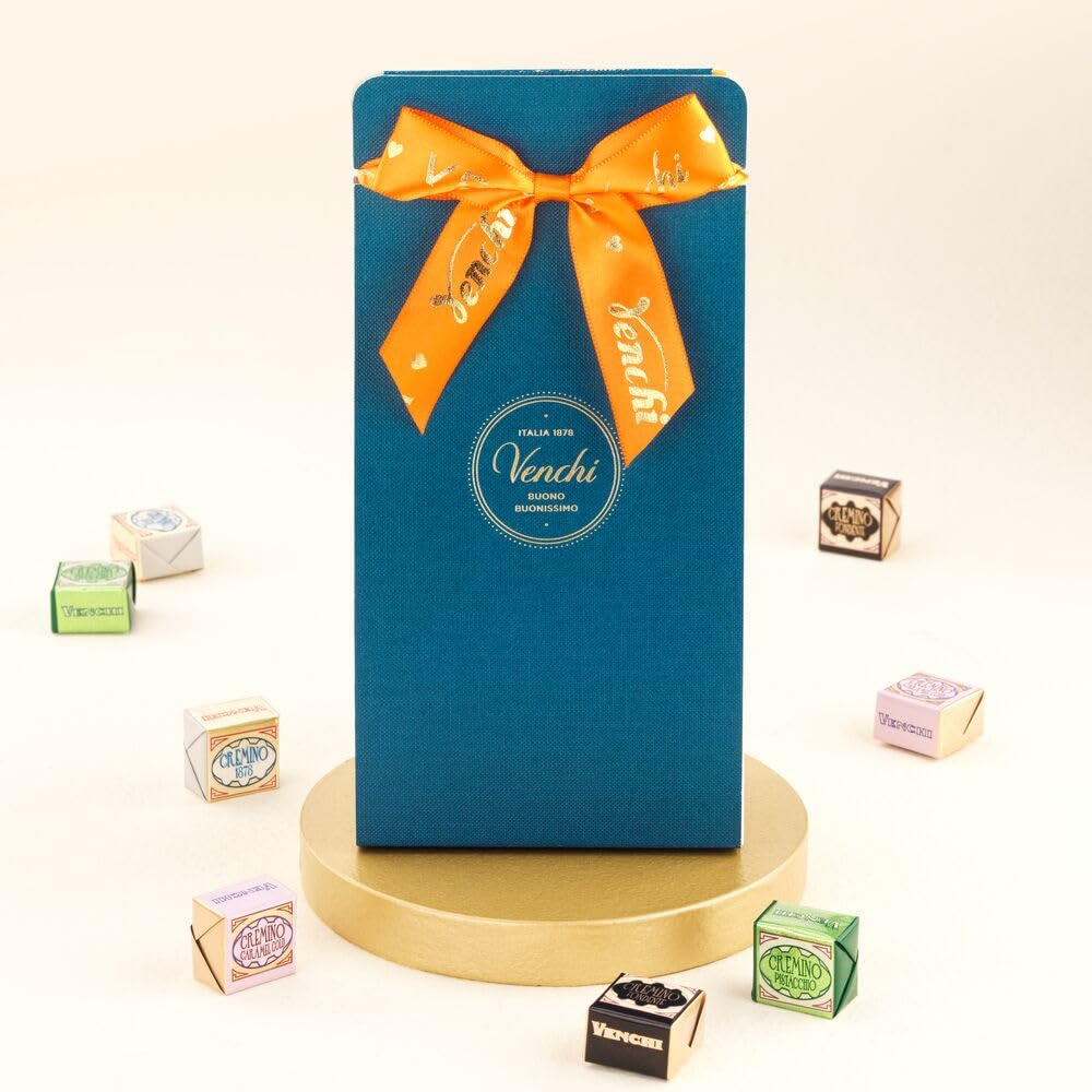 Venchi – Kolekcja Murrine – Pudełko upominkowe z różnymi czekoladkami Cremino, 407 g – Z orzechami laskowymi leśnymi Piemont PGI – Pomysł na prezent – ​​Bezglutenowe