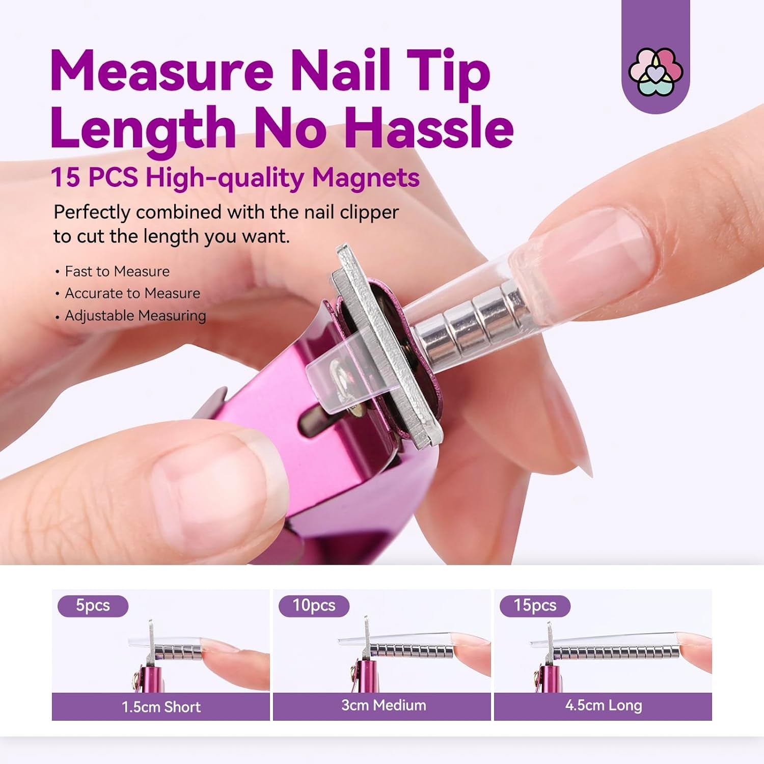 Saviland Unghiere Manichiură Cutter Cutter Cu 15 Magneți, Unghii cu Gel Unghii Trimmer Manichiură Unghii Cutter pentru Unghii Artificiale Unghii cu Gel Unghii Acrilice Unghii Unghii False (Roșu Roșu)