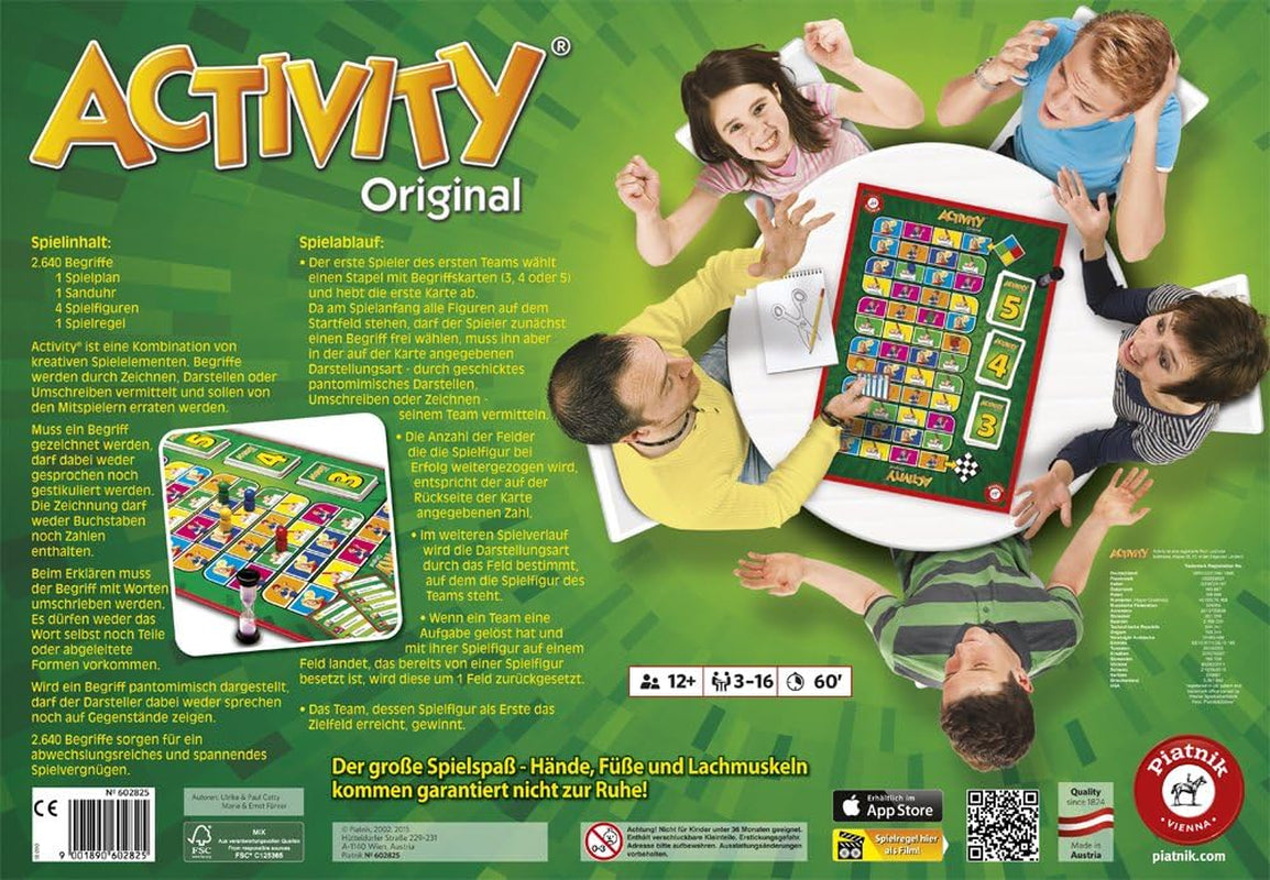 Piatnik 6028 - Joc original cu activități | Joc clasic pentru petreceri și seri de jocuri | Sunt necesare pantomimă, desen și explicații | 2.640 de termeni noi | Maxim 16 jucători posibili