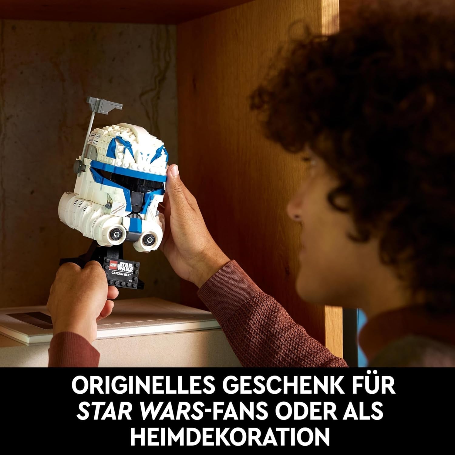 LEGO 75349 Star Wars Captain Rex Helm Set, The Clone Wars Modell Sammlerstück für Erwachsene, 2023 Serie, Erinnerungsstück und Geschenk-Idee