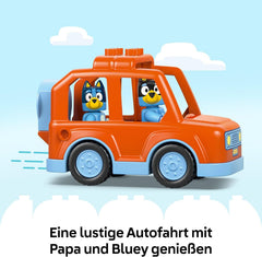 LEGO DUPLO Bluey: Ausflug zur Eisdiele mit Bluey - Lernspielzeug für Kleinkinder - Mit Spielzeug Car und 2 Minifiguren - Geschenk für Mädchen & Jungen ab 2 Jahren - 10458
