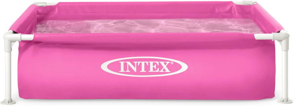 Intex 57172NP - Różowy mini basen z ramą, stal i PCV, różowy, 122x122x30 cm