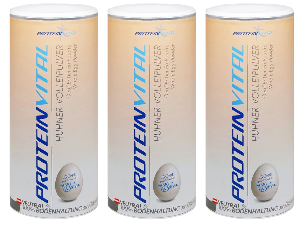 Proteinvital Vollei-Ei-Pulver EIEREI Regional Österreichische Freiland Eier 800g + Anrühr Set, Kraftpapier Doypack mit Zipper