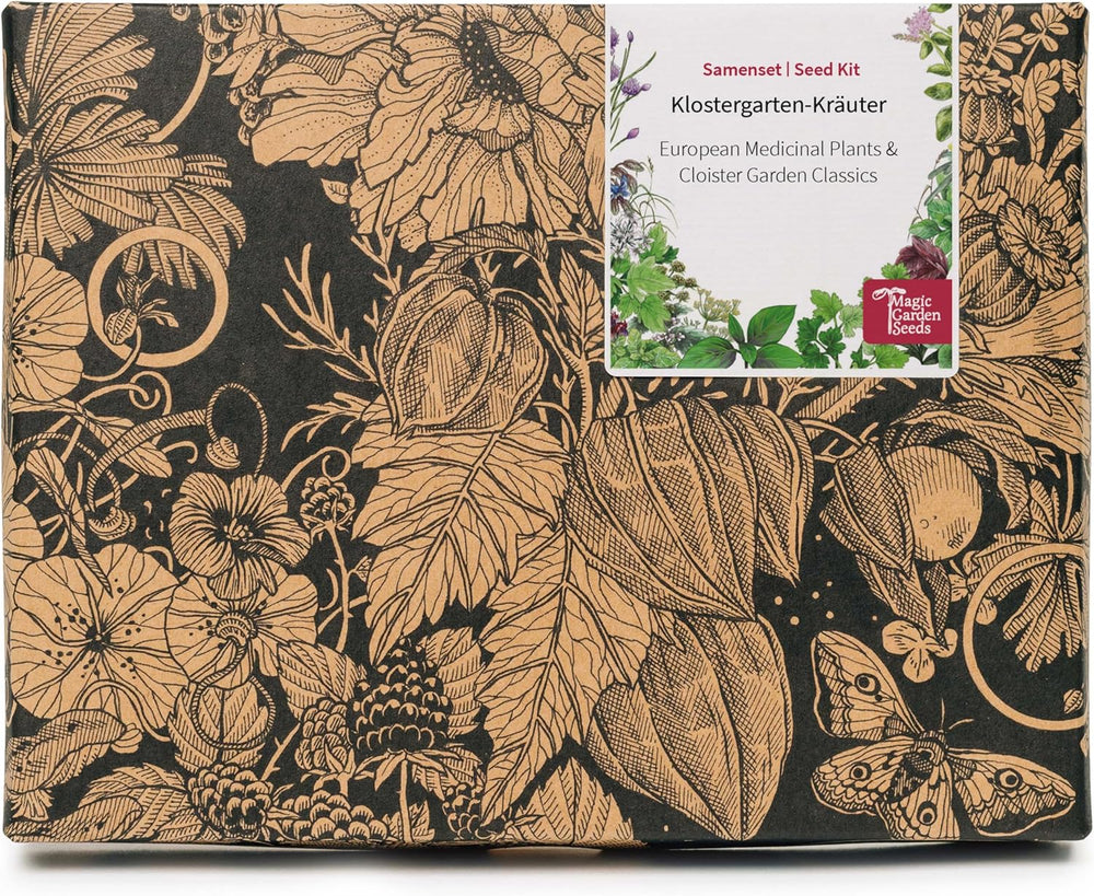 Magic Garden Seeds - Klostergarten-Kräuter Samen Geschenkset - Samen Geschenk Set Mit 11 Heil- Und Küchenkräutern - Ringelblume, Hopfen, Johanniskraut, Lavendel, Kamille, Baldrian Uvm