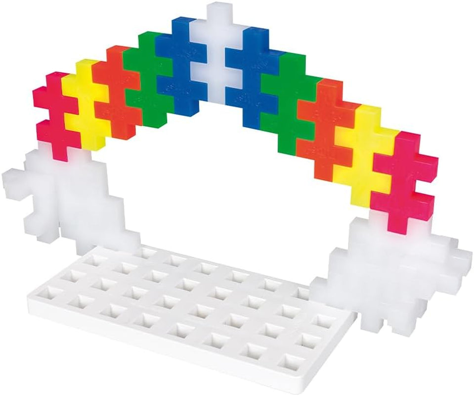 Plus-Plus 9603287 Konstruktionsspielzeug, Big Steckplatte, grün/weiß, 2 części