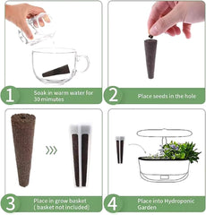 50 wymiennych gąbek do uprawy, probówki do zakładania nasion, zatyczki do gąbek do uprawy korzeni, zestawy do uprawy hydroponicznej do systemów uprawy hydroponicznej, hydroponika wewnętrzna, ogród