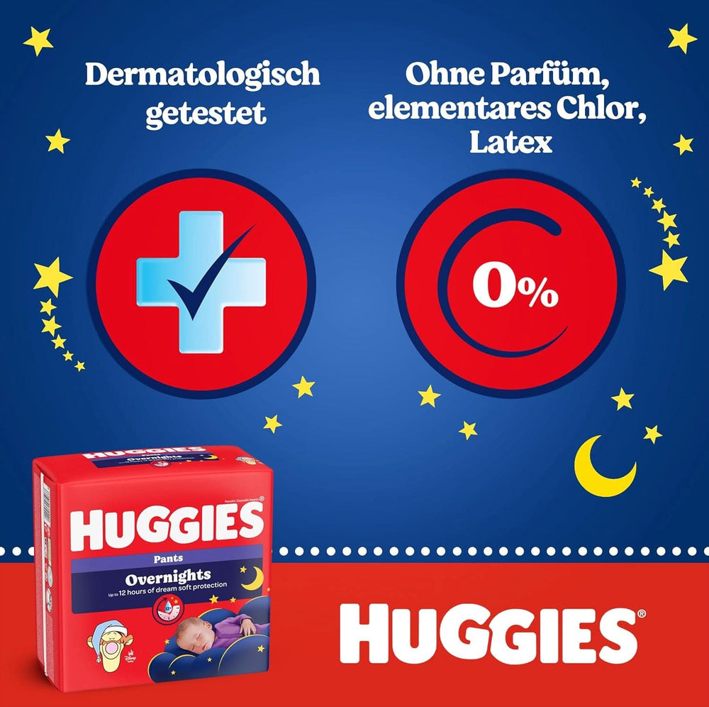 Spodnie nocne Huggies rozmiar 4 (9-14 kg), miesięczne pudełko na pieluchy, 104 sztuki Sklep dla mamy i dziecka Naty Shop