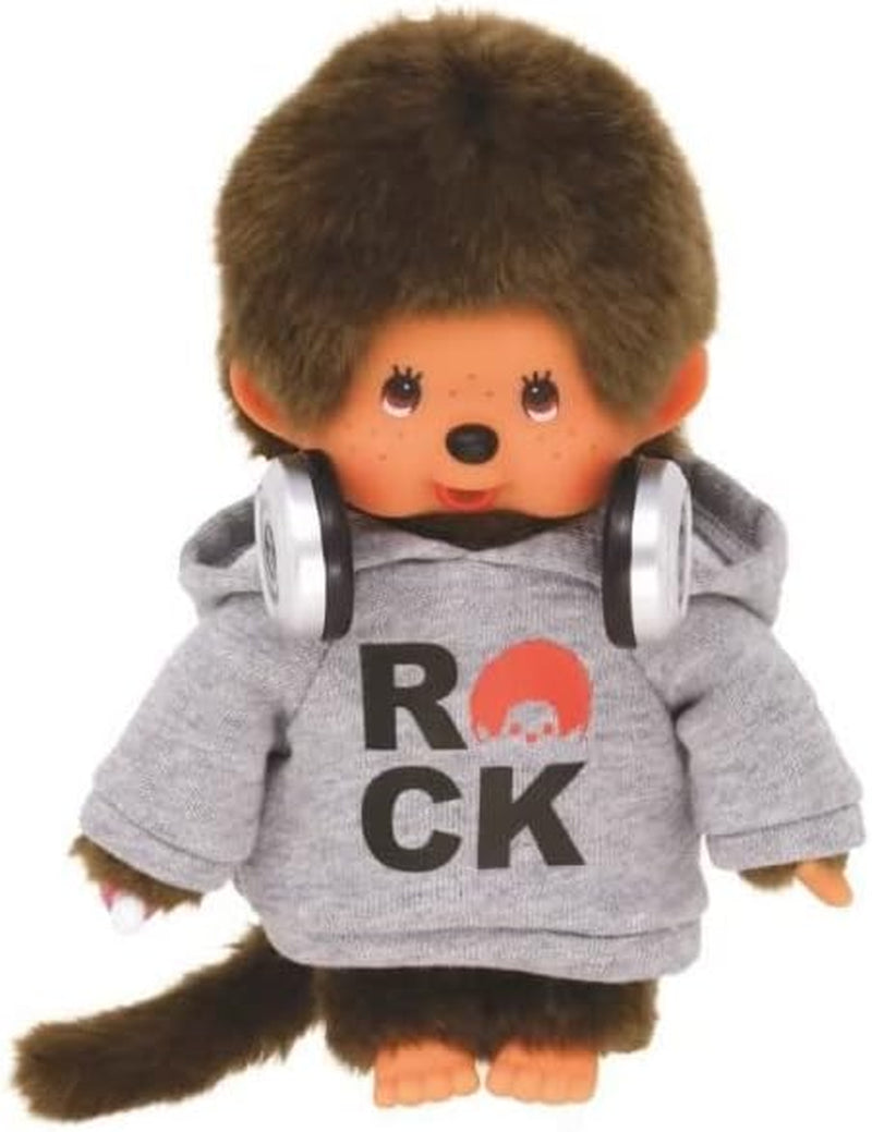 Bandai – Monchhichi Pinky Sakura Rose – Ikonisches Affenkuscheltier der 80er Jahre – Superweiches Kuscheltier 20 cm für Kinder – Spielzeug für Kinder ab 2 Jahren – 24289