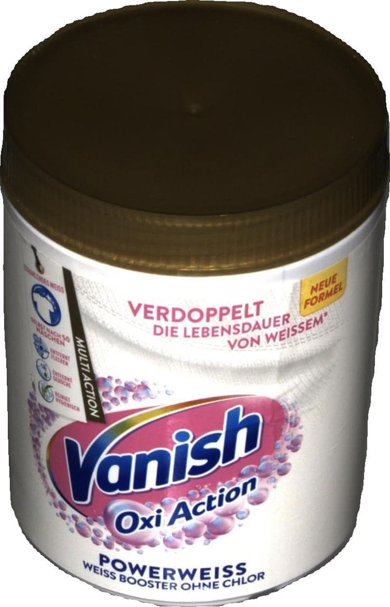 Vanish Oxi Action Powerwhite Powder - 1 X 1,125 Kg - pudră de îndepărtare a petelor și de îmbunătățire a rufelor fără clor - pentru rufe albe Detergenti Rufe Naty Shop