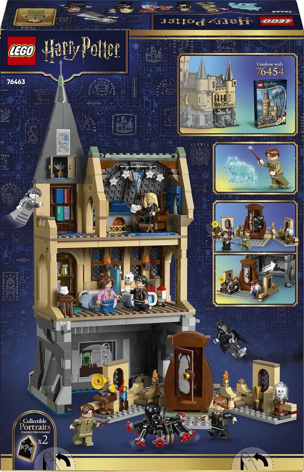 LEGO Harry Potter Schloss Hogwart: Krankenflügel - zestaw do samodzielnego montażu z 7 minifigurkami - Modellbau mit Hermine und Ron Figuran - Kreatives Geschenk für Mädchen, Jungen und Fans ab 9 Jahren - 76463