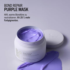 Schwarzkopf Professional BLONDME Bond Repair Purple Mask Mască pentru păr rece Neutralizează tonurile galbene pentru părul vopsit, albit și deschis Condiționare profundă și întărire 200 ml Masca de par Naty Shop